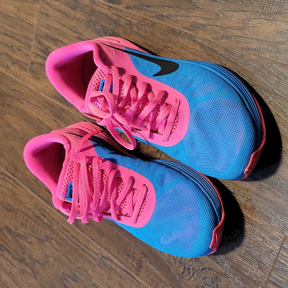 Nike Sz 9 Lunar Launch Neon Pink and Blue